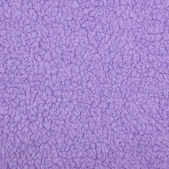 NAMZI 1 Yard x 63in Plush Fleece Fabric, Lambskin-Like Faux Fur Material, Thermal Lined for DIY Sewing & Handmade Crafts, Light Purple