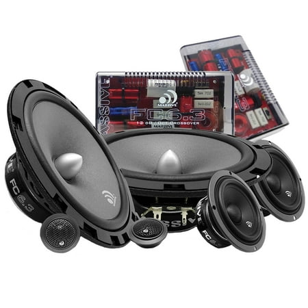 Massive Audio FC6.3 FC Series 6.5-Inch 150-Watt RMS 3-Way Component Kit (Best 3 Way Component Speakers)