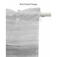 thumbnail image 5 of Black Gray Kitchen Valances for Windows Farmhouse Linen Window Valance Curtain for Living Room Window Treatment Ombre Modern Oil Painting Aesthetics Abstract Art Valance Rod Pocket, 42 x 18 Inch, 5 of 6
