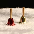 thumbnail image 4 of Extra Loud Golden Color Hand Call Bell with Wooden Handle for School Teachers & Family Dinner, 4 of 4