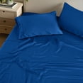 thumbnail image 3 of Superior 4-Piece Rayon From Bamboo Smoke Blue Sheet Set, California King, 3 of 8