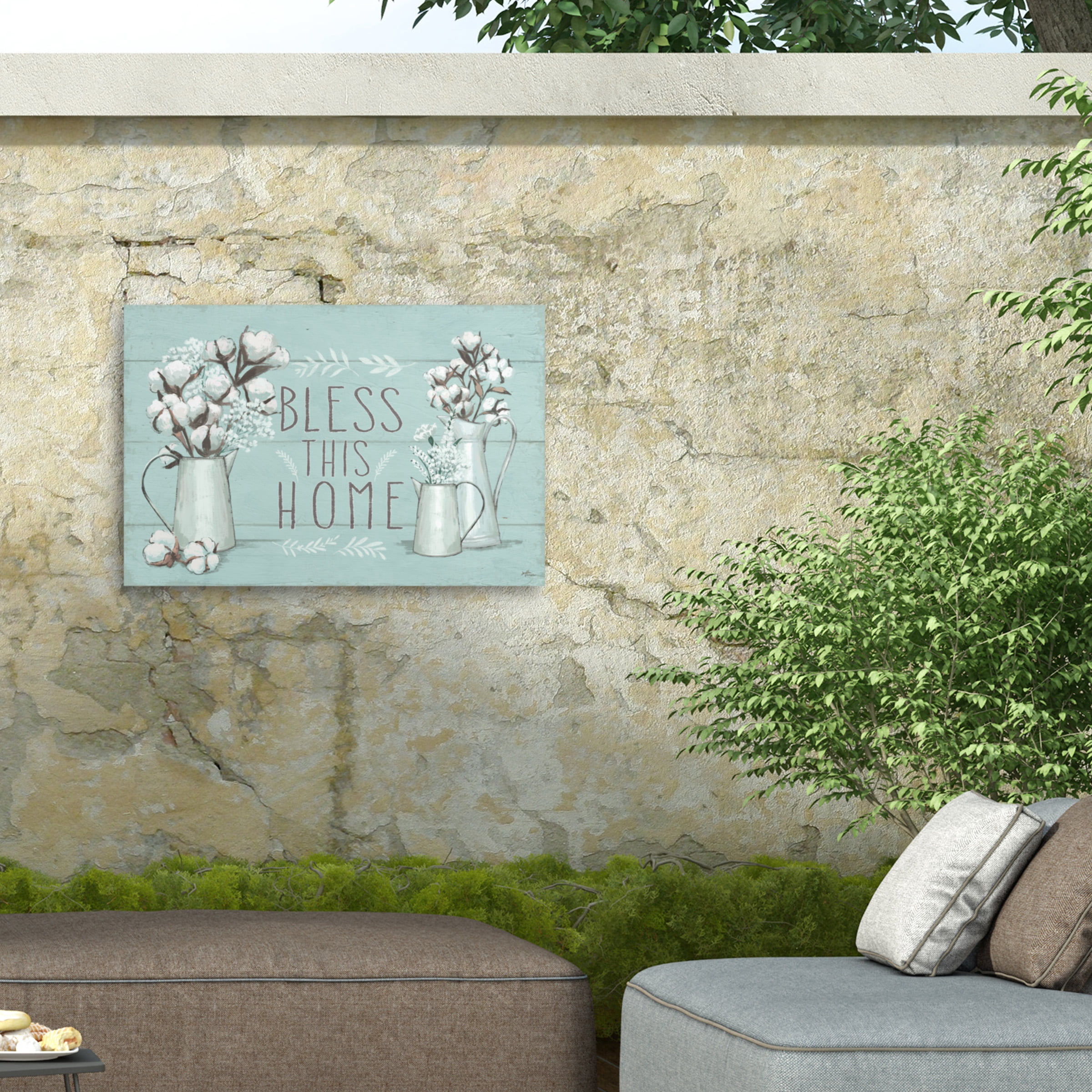 Janelle Penner 'Blessed I Mint' Outdoor Canvas 16x24