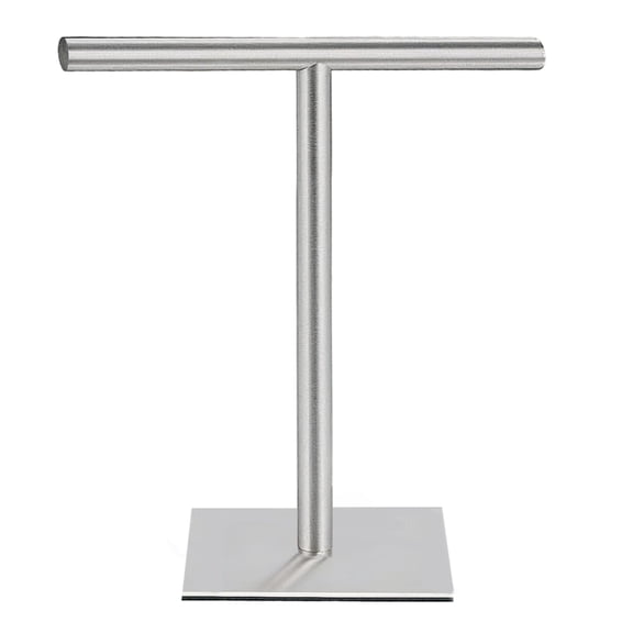 Standing Hand Towel Holder for Bathroom, Brushed Stainless Steel Hand Towel Stand, Freestanding Towel Rack, Bathroom Countertop Towel Holder, 10.8 in T-Shape Rod