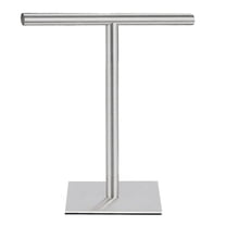 Standing Hand Towel Holder for Bathroom, Brushed Stainless Steel Hand Towel Stand, Freestanding Towel Rack, Bathroom Countertop Towel Holder, 10.8 in T-Shape Rod