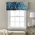 thumbnail image 3 of Summer Retro Valance Curtain White Marine Life Conch Shells Blue Gradient Linen Window Valances Rod Pocket Short Curtains Window Treatments for Kitchen Bedroom Bathroom Laundry 54" x 18", 3 of 9