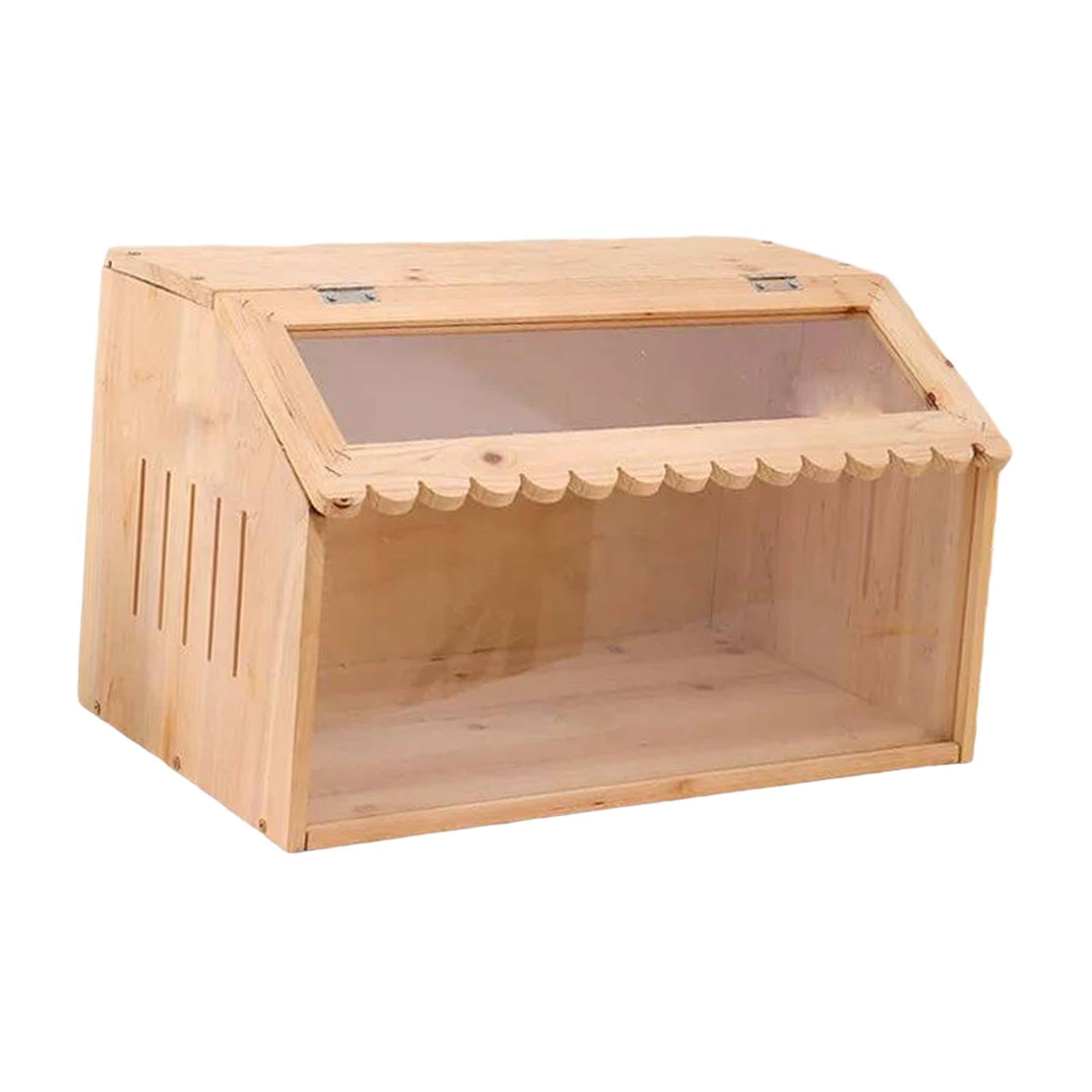 balikha Chicken Brooder Box Chicken Coop Small Animals Habitat Sturdy Incubator Wood Quail Cage for Birds Quails Hamsters Chick Ducks 50x30x30cm