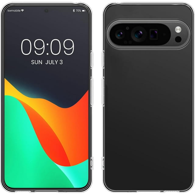 AQWAL-Case Compatible avec Google Pixel 9 Pro - Étui Transparente Souple Mince Flexible Protection TPU - Transparent