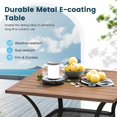 thumbnail image 5 of Vicllax Outdoor Patio Dining Set for 4 Metal Modern Style for Lawn 37.8"Lx37.8"Wx28.7"H (5 Pcs), 5 of 8