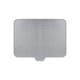 thumbnail image 2 of Rubber Dish Drying Mat with Sloped Design | Non-Slip Kitchen Sink Drying Rack Pad | Water Drainage Filter for Dishes & Utensils | 58x43 cm Gray | 1 pc, 2 of 5