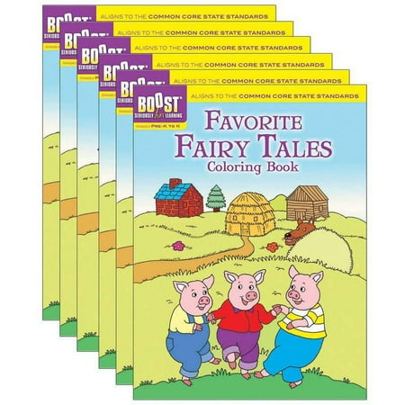 UPC: 0194629000982 | Boost Favorite Fairy Tales Coloring Book  Pack of 6