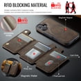 thumbnail image 5 of Allytechgroup 2 In 1 Wallet Case for Apple iPhone 16, Compatible with Mag-safe Detachable 7 Cards Holder RFID Blocking Shockproof Premium PU Leather Phone Case Cover for Women Men, Coffee, 5 of 8