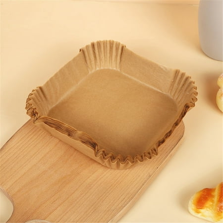 CCOCC 2026 New Air Fryer Special Paper Plate Thickened High Temperature Round Square Baking Disposable Household Silicone Oil Paper 50Pc 16Cm