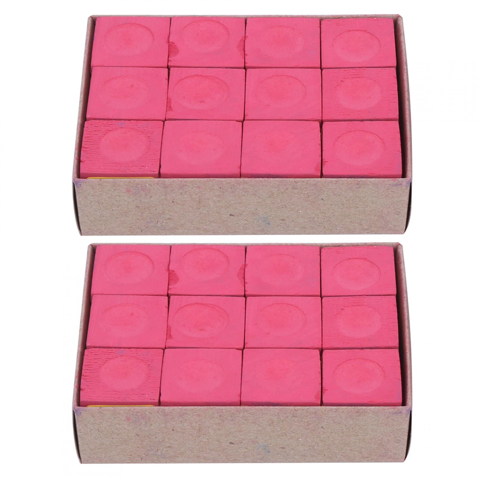 Fugacal Tip Chalk,24pcs No‑Slip Tip Chalk Billiard Pool Dry Chalk