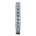 thumbnail image 4 of 1.44 ctw Wedding Band for Women - 18K White Gold Blue Moissanite Stackable Eternity Ring, 4 of 6