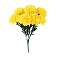 thumbnail image 5 of 7-Head Artificial Carnation Bouquet - Plastic Flower for Mother's Day, Wedding Centerpiece & Home Vase Decor - Yellow, 5 of 7