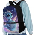 thumbnail image 4 of Binienty Galaxy Baby Dragon Kids School Backpack 17 Inch Bookbag With Laptop Sleeve Side Mesh Pockets Large Capacity Schoolbag For Teens Travel Casual Daypack Rucksack, 4 of 6