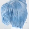 thumbnail image 2 of Accesorios de cosplay YUANXCMXG Peluca corta de Sally Face Pelucas de coletas sintéticas resistentes al calor azules con pinza para el Cabello, 2 of 3