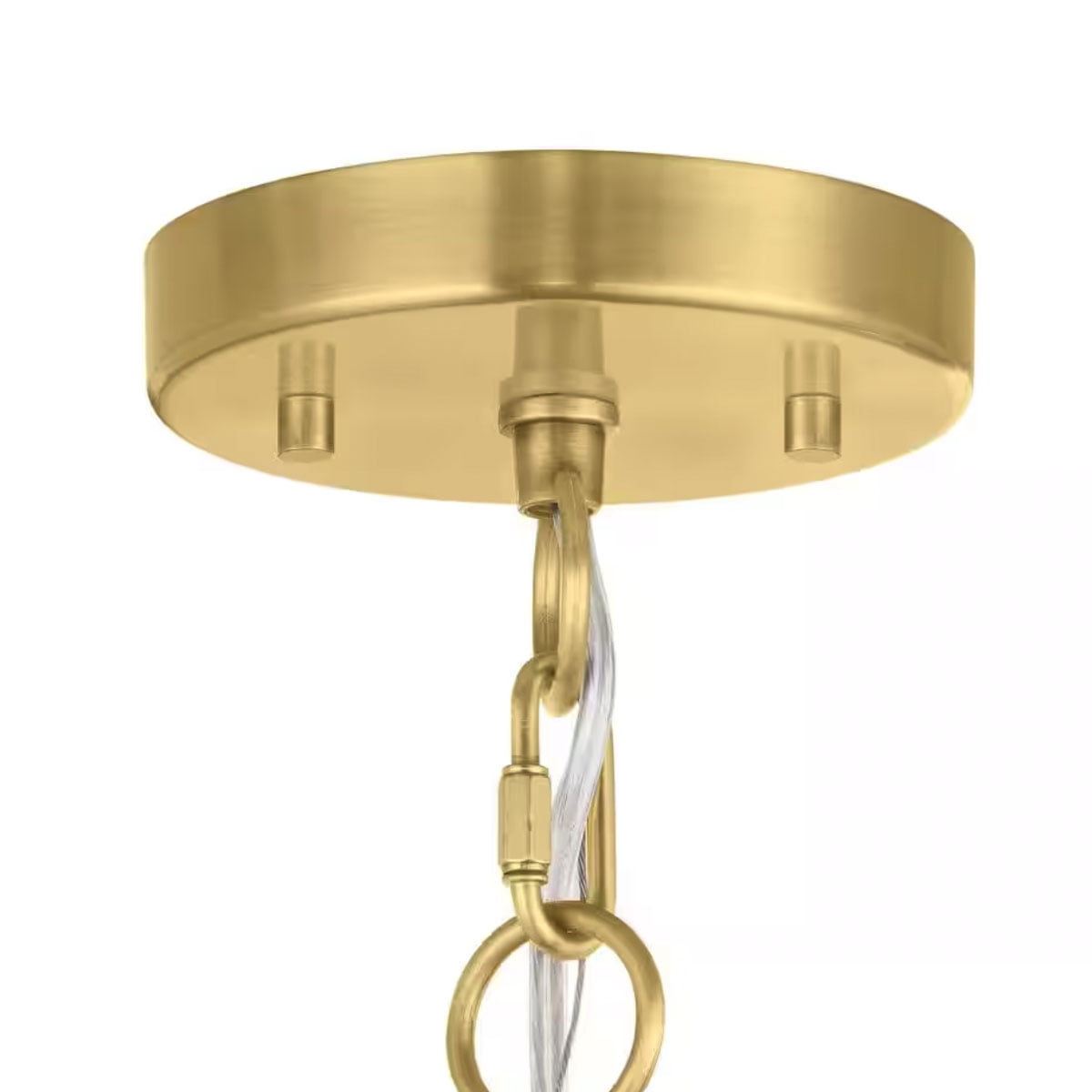 Ceybo Wagon Wheel Chandelier — 8 Ceiling Light Fixture with Clear Shades Gold Color