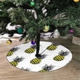 thumbnail image 2 of FMSHPON Pineapples Summer Xmas Christmas Tree Skirt Stand Mat for Holiday Party Decoration Indoor Outdoor 36 inches, 2 of 3