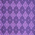 thumbnail image 1 of Ahgly Company Machine Washable Indoor Square Transitional Purple Amethyst Purple Area Rugs, 4' Square, 1 of 7