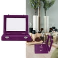 thumbnail image 4 of Jewelry Box, Large Capacity Jewellery Case 7 Slot  For Earring Purple, 4 of 8