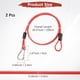 thumbnail image 3 of Cable de Seguridad con Ganchos y Bucles [2Pcs] - 3.28ft / 39.4 Pulgadas Cable de Seguridad para Candado de Equipaje de Acero Inoxidable para Bicicletas y Equipaje - [Rojo], 3 of 6