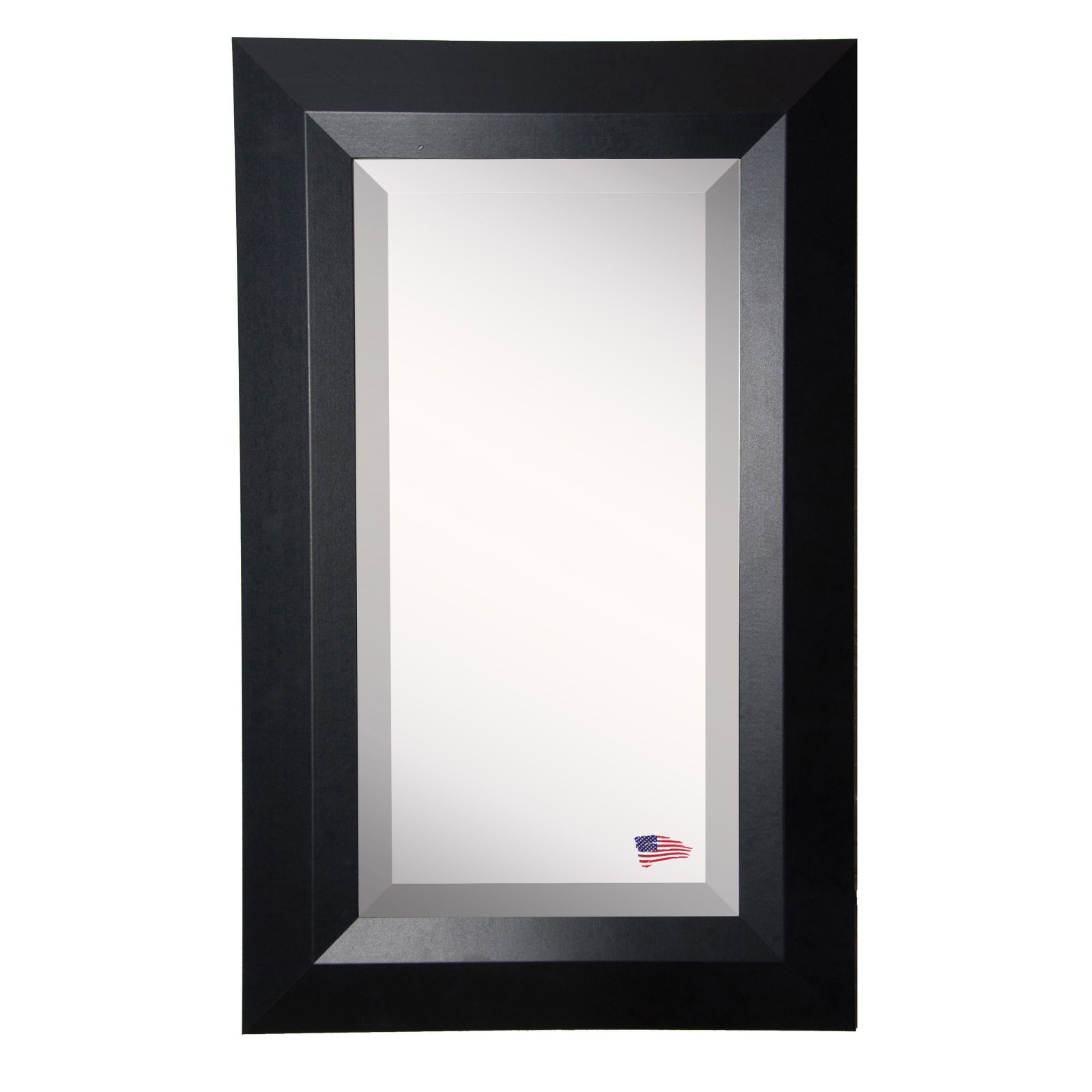 Rayne Mirrors Solid Black Angle Wall Mirror