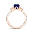 thumbnail image 2 of ANGARA Lab Grown 3.4 Ct Blue Sapphire & Diamond Engagement Ring for Women in 14K Rose Gold (Size-10x8mm) | September Birthstone, Anniversary, Jewelry Gift for Women | Lab-Grown Blue Sapphire Ring, 2 of 8