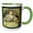 Green/White, variant on 3drose, Anna Eleanor Roosevelt Portrait, 11oz Two-tone Red Mug