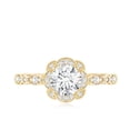 thumbnail image 4 of Rosec Jewels Lab Created Diamond Engagement Ring with Halo - Designer Ring - EF-VS Quality, 18K Yellow Gold, US 7.00, 4 of 8