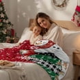 thumbnail image 4 of Flannel Fleece Throw Blankets Christmas Tree Red Snowman Throws Blankets, Xmas Animal Winter Snowflake Lightweight Soft Warm Blanket for Couch Sofa Bed Living Room All Season Use, 50x60in, 4 of 9