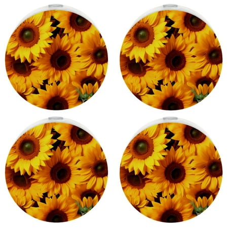 

Automatic Night Lights Plug into Wall for Kids & Adults Yellow Sunflower Flower Dusk to Dawn Sensor Nightlights for Room Bedroom Bathroom Hallway Kitchen