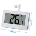 thumbnail image 2 of Refrigerator Thermometer 2 Pack,Wireless Small Digital Fridge Freezer Room Temperature Monitor,Magnet Hook for Indoor Outdoor,White, 2 of 2