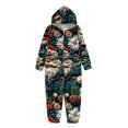 thumbnail image 5 of Odeerbi Christmas Onesie Pajamas for Family Holiday Hooded Sleep Jumpsuit Long Sleeve Family Christmas Pajamas Matching Sets Toddler Stripe Print Jumpsuit Sleepwear Xmas PJs Set Multicolor, 5 of 6