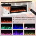 thumbnail image 4 of 77'' Fireplace TV Stand for 85'' TVs, 50-Inch Electric Fireplace, LED Lights, Farmhouse Media Entertainment Center, 4 of 7