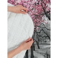 thumbnail image 4 of NYC Reversible Bedspread Set, Blossoms in Central Park Landscape Cherry Trees Forest Spring Season Picture, Pillow Shams & Comforter Microfiber Bedding Set, 3 Sizes, Magenta Grey, by Ambesonne, 4 of 4
