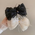 thumbnail image 7 of Large Bow Hair Claw Clips for Women Mesh Bubble Hair Barrettes for Thick Thin Hair Elegant Chiffon Silk Hair Accessories, 7 of 7