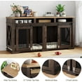 thumbnail image 6 of EastVita Heavy Duty Dog Crate Furniture Kennel with Removable Divider for Large Dog, Versatile Dog House with Sliding Door and Storage Cubby for 2 Dogs, 6 of 7