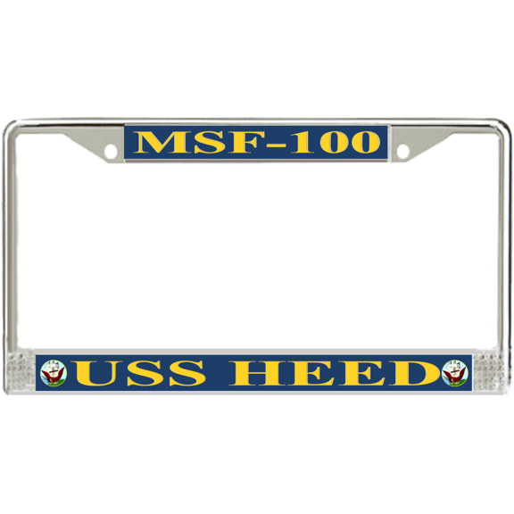 USS Heed MSF-100 License Plate Frame