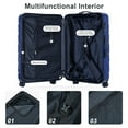 thumbnail image 4 of Luggage Sets 3 Piece Hardside Suitcase Set with Spinner Wheels Durable Lightweight Luggage with TSA Lock (20in/24in/28in), Blue, 4 of 8