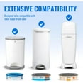 thumbnail image 2 of Compatible with Diaper Genie Pails Diaper Pail Refills | 4 Pack Lemon-Scented Odor-Blocking Continuous Liner Refills | Durable Leak-Resistant Rolls for Baby Diaper Pails, 2 of 4