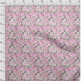 thumbnail image 3 of oneOone Cotton Flex Fabric Watercolor Leaves & Peony Floral Print Fabric By Yard 40 Inch Wide, 3 of 4