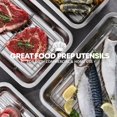 thumbnail image 3 of Stainless Steel Food Prep Container with Rack & Lid (Tray), 5.6Quarts, Catering Pans, Restaurant Pans, Buffet Party Pan, Roasting Pan with Rack, Bakeware Roaster, Casserole (1308 / No8), 3 of 8