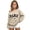 ZF Beige, variant on WAYUTE Sweatshirts for Girls Oversized Off the Shoulder Bow Print Rib Hemline Long Sleeve Crewneck Sweatshirt for Youth Kids Casual Streetwear,Gray,Size 13-14 Y
