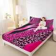 thumbnail image 4 of Homewish Chic Zebra Leopard Print Bed Sheets, Pink Wateroclor Art King Sheets, Modern Fashion Abstract Sheet Set, Luxury Bedroom Decor, 4pcs, 4 of 7