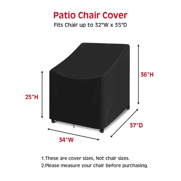 Adiqo Patio Swivel Lounge Chair Covers Waterproof 2 Pack Outdoor