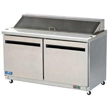 Arctic Air Double Door Mega-top Sandwich / Salad Prep Table, 15 Cu Ft, Stainless Steel, AMT60R