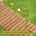 thumbnail image 5 of Patiojoy 8' Weather-Resistant Straight Hardwood Pathway Roll Out Fir Wood Garden Walkway with Non-Slip Surface 22", 5 of 10