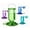 #05319260505004A4 D, variant on Difdany Dewdrop Column Style Glass Hummingbird Feeder, Ant Prevention Design with Flower Ports & Perch Ring, Pewter Plastic Base Bird Feeder