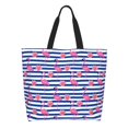thumbnail image 1 of Disketp Pink Flamingo Bolsa Tote Estampada para Mujer, Bolso de Hombro y de Mano para Compras y Viajes, 1 of 8